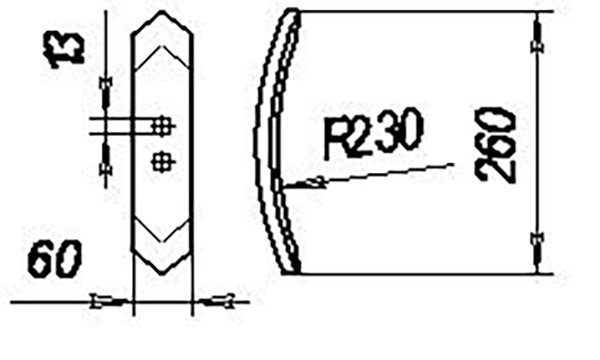 Лапа 00743 (рыхл.обор) 260 мм (Культиваторы КПС-4; КРН-3,5;КРН-2,5; КЧП-5,4), м=1кг